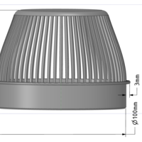 Rainwater Outlet Grill 100 mm for protection trap 3d-print - Thumbnail 1