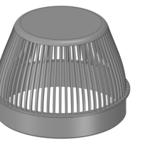 Rainwater Outlet Grill 100 mm for protection trap 3d-print - Thumbnail 5