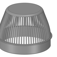 Rainwater Outlet Grill 100 mm for protection trap 3d-print - Thumbnail 6