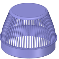 Rainwater Outlet Grill 100 mm for protection trap 3d-print - Thumbnail 11