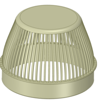 Rainwater Outlet Grill 100 mm for protection trap 3d-print - Thumbnail 12