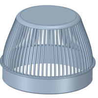 Rainwater Outlet Grill 100 mm for protection trap 3d-print - Thumbnail 15