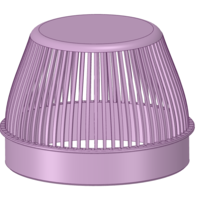 Rainwater Outlet Grill 100 mm for protection trap 3d-print - Thumbnail 16