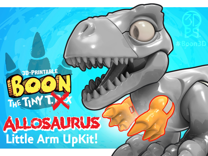 Boon the Tiny T. Rex: Allosaurus UpKit (Arms ONLY) 3DKitbash.com