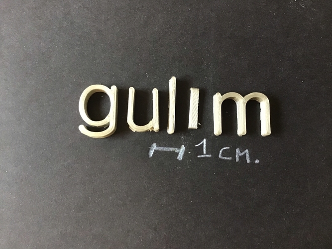 3D Printed GULIM Font lowercase 3D letters STL file by 3dletters Pinshape