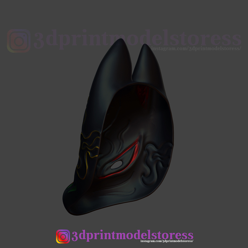 Japanese Fox Mask Demon Kitsune Cosplay Costume Helmet  3D Print 269962
