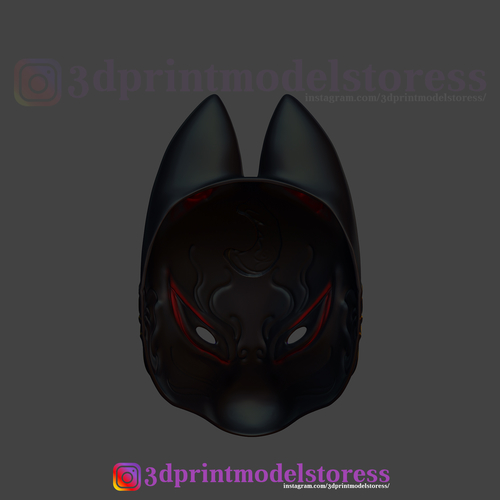 Japanese Fox Mask Demon Kitsune Cosplay Costume Helmet  3D Print 269963