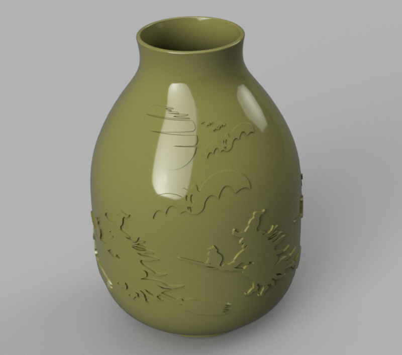 vase real witch circle  pot for magic ritual for 3d-print or cnc