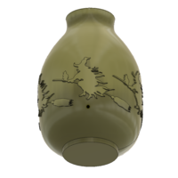 vase real witch circle  pot for magic ritual for 3d-print or cnc - Thumbnail 2