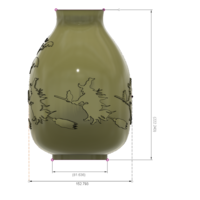 vase real witch circle  pot for magic ritual for 3d-print or cnc - Thumbnail 3
