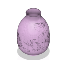 vase real witch circle  pot for magic ritual for 3d-print or cnc - Thumbnail 4
