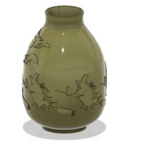 vase real witch circle  pot for magic ritual for 3d-print or cnc - Thumbnail 6