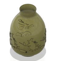 vase real witch circle  pot for magic ritual for 3d-print or cnc - Thumbnail 9
