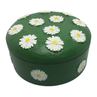 Small Jewelry box with embossed daisies 3D Printing 270039