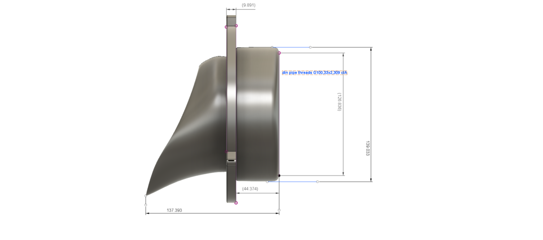 Downspout Nozzle parapet rainwater vs01 d100 3d-print or cnc 3D Print 270112