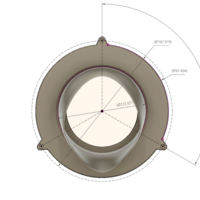 Downspout Nozzle parapet rainwater vs01 d100 3d-print or cnc - Thumbnail 5