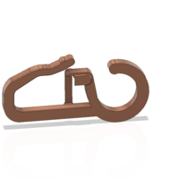 curtain hook standart model vd01 3d-print and cnc - Thumbnail 1
