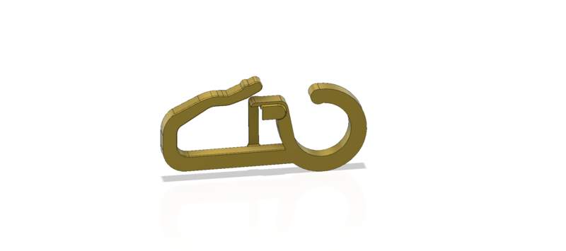 curtain hook standart model vd01 3d-print and cnc