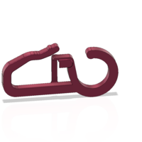 curtain hook standart model vd01 3d-print and cnc - Thumbnail 3