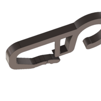 curtain hook standart model vd03 and roller 3d-print and cnc - Thumbnail 5