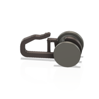 curtain hook standart model vd03 and roller 3d-print and cnc - Thumbnail 6