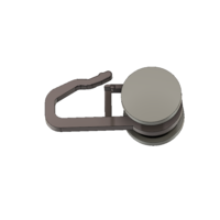 curtain hook standart model vd03 and roller 3d-print and cnc - Thumbnail 7