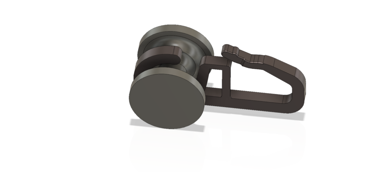 curtain hook standart model vd03 and roller 3d-print and cnc