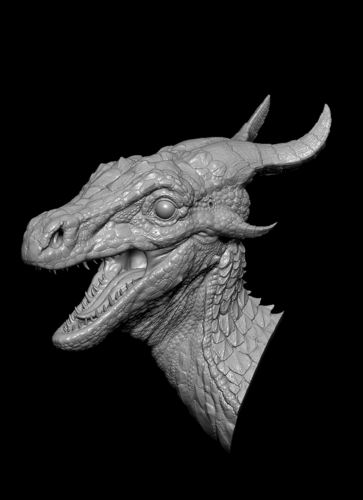 Forest Dragon Bust 3D Print 270253