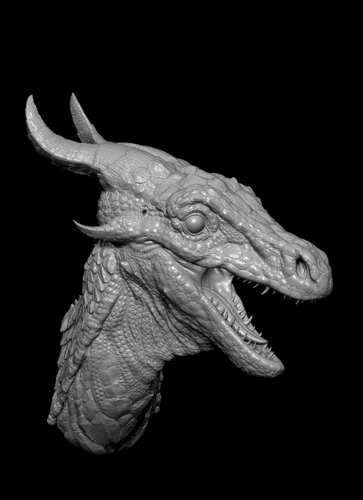 Forest Dragon Bust 3D Print 270254