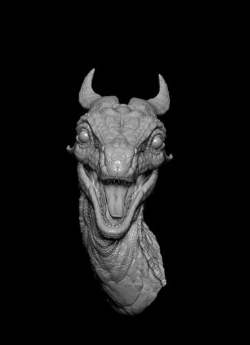 Forest Dragon Bust 3D Print 270255