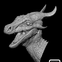 Small Forest Dragon Bust 3D Printing 270256