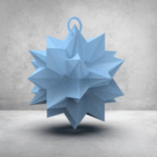 Christmas Ball - Ice Star (LowPoly) 3D Print 270367