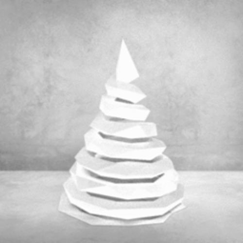 Christmas ornament - Spiral Snow Fir (LowPoly) 3D Print 270368
