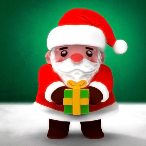 Christmas Ornament - Cute Santa Claus (3 files) 3D Print 270376