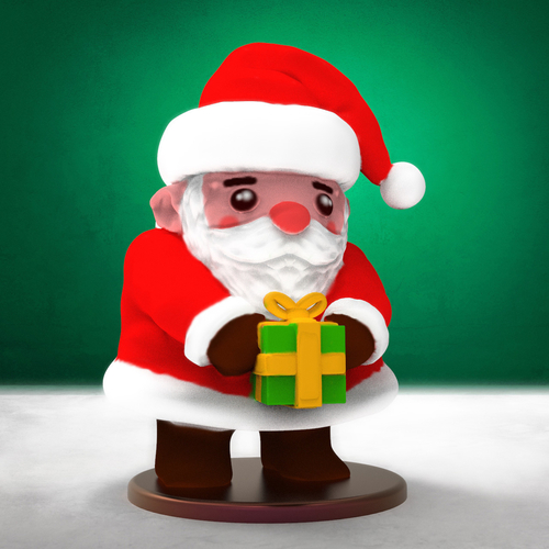 Christmas Ornament - Cute Santa Claus (3 files) 3D Print 270378