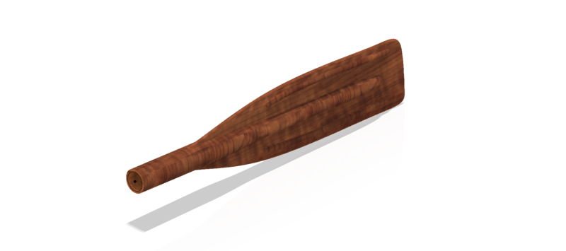 A real paddle blade for a rowing boat for 3d print cnc 