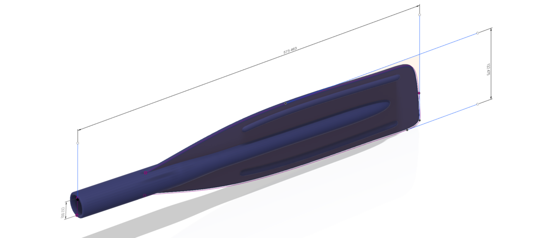 A real paddle blade for a rowing boat for 3d print cnc  3D Print 270416