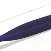 A real paddle blade for a rowing boat for 3d print cnc  - Thumbnail 7