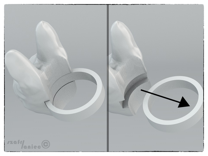 French Buldog  - RING (universal 4 ring size)  3D Print 27043