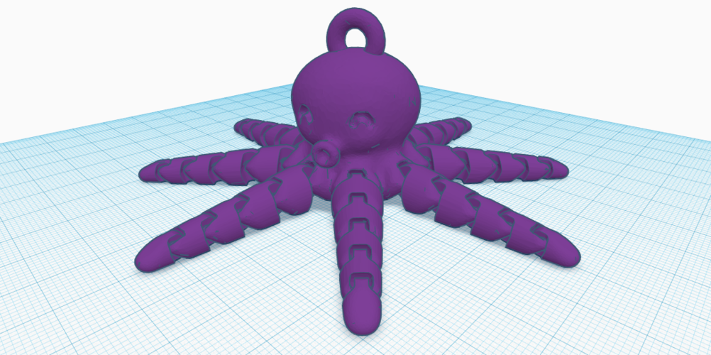 Octopus Keychain  3D Print 270437