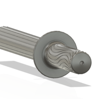 A real paddle handle d32 for a rowing boat for 3d print cnc - Thumbnail 1