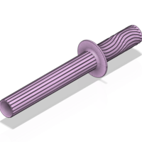 A real paddle handle d32 for a rowing boat for 3d print cnc - Thumbnail 2