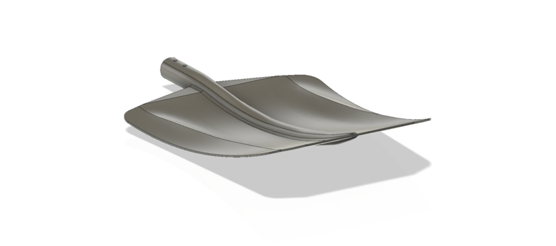 A real paddle blade for a rowing boat for 3d print cnc 
