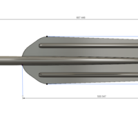A real paddle blade for a rowing boat for 3d print cnc  - Thumbnail 1