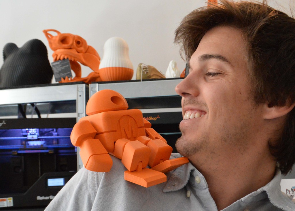 3D Printed Maker Faire Robot Action Figure FabShop | Pinshape