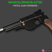 Small Mandalorian Blaster -  Pistol Gun - Mandalorian Star Wars  2019  3D Printing 270707