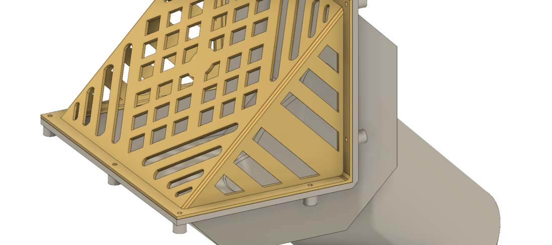 Rainwater roof Parapet Drain w Grade L Grating  trap 3D Print 270803