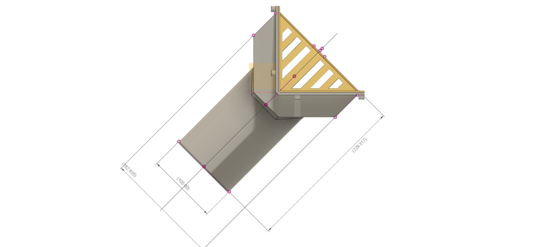 Rainwater roof Parapet Drain w Grade L Grating  trap 3D Print 270810