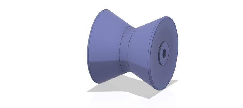 BOAT MARINE TRAILER 4 inch ROLLER STOP for 3d print and cnc 