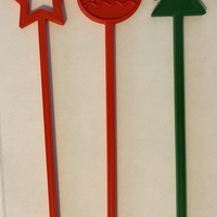 Holiday Party Cocktail Stirrers - Swizzle Sticks - Thumbnail 3